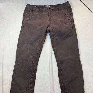 Mexx Trouser Pants Mens Size 36 L34 Brown Canvas 100% Cotton Slim Straight Leg